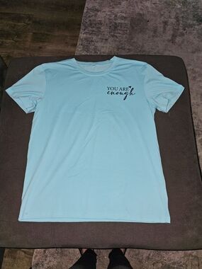 You Are Enough Short Sleeve Tee - Light Blue